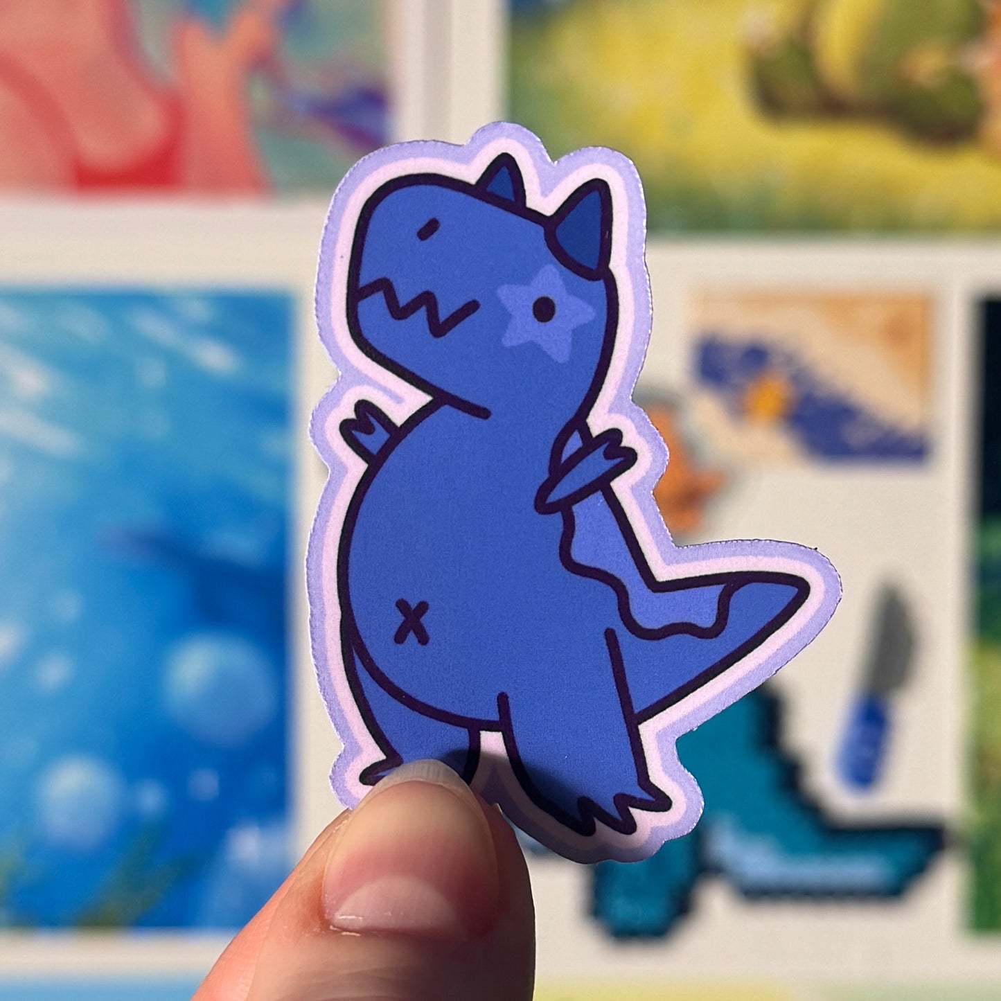 Dino Rocket simpliste - Sticker