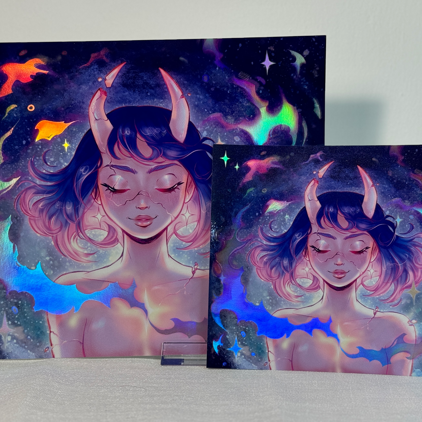 Crackled Demoness - Holographic print