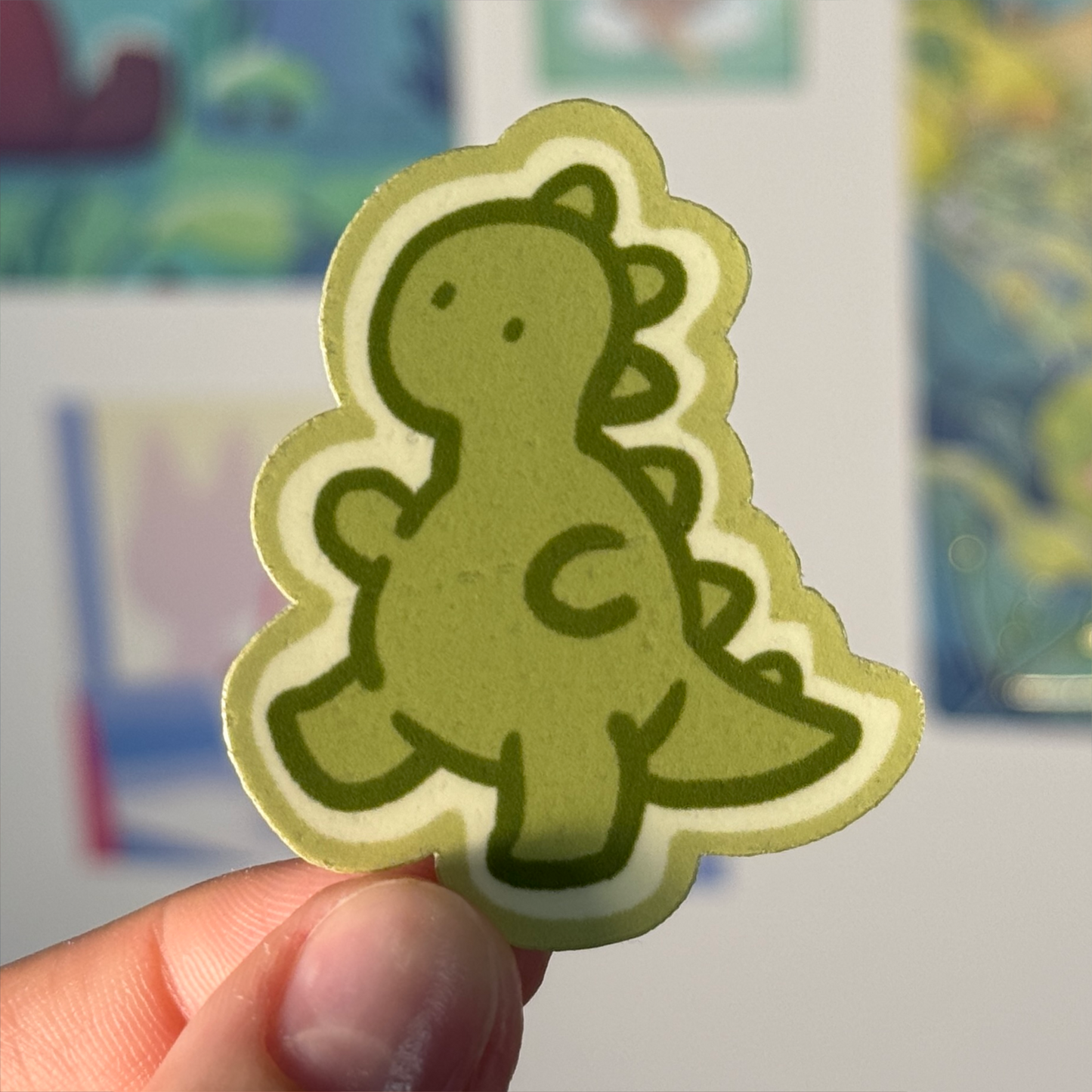Dino Concombre simpliste - Sticker