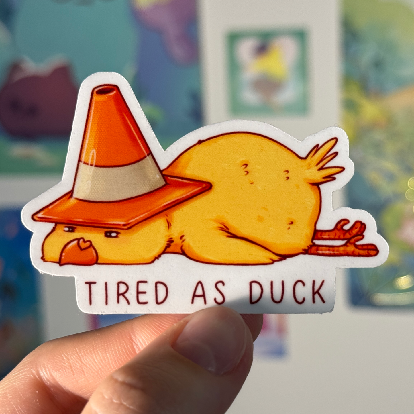 Nugget "Tired as duck" - Sticker