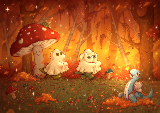 Brocoli & Concombre Ghost Buddies - Print