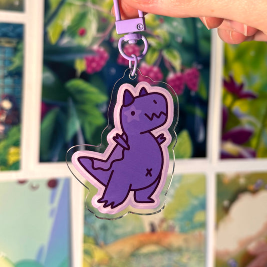 Dino Rocket simpliste - Keychain