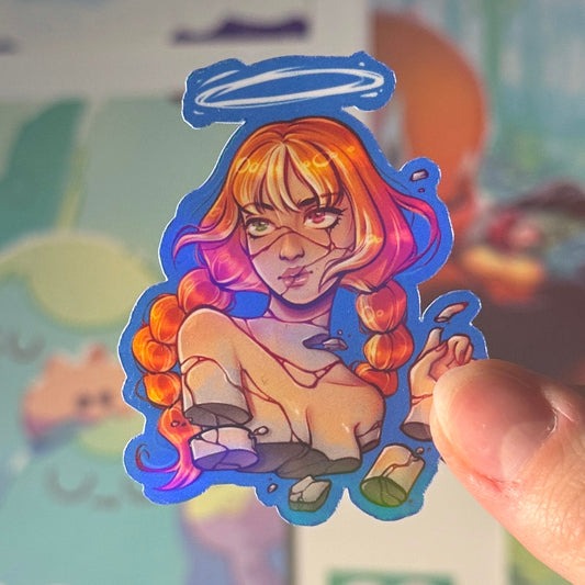 Crackled Angel - Sticker