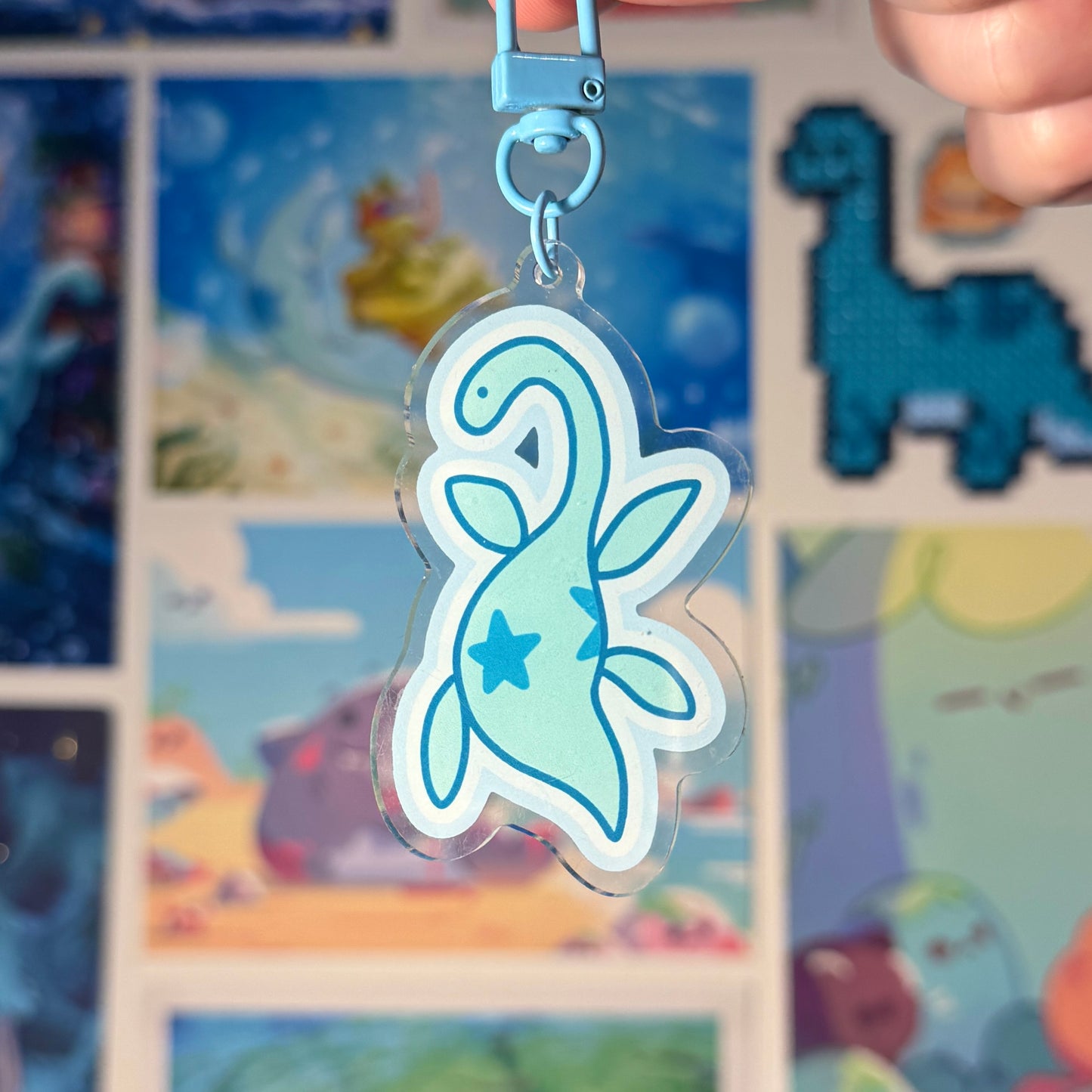 Dino Lucky simpliste - Keychain