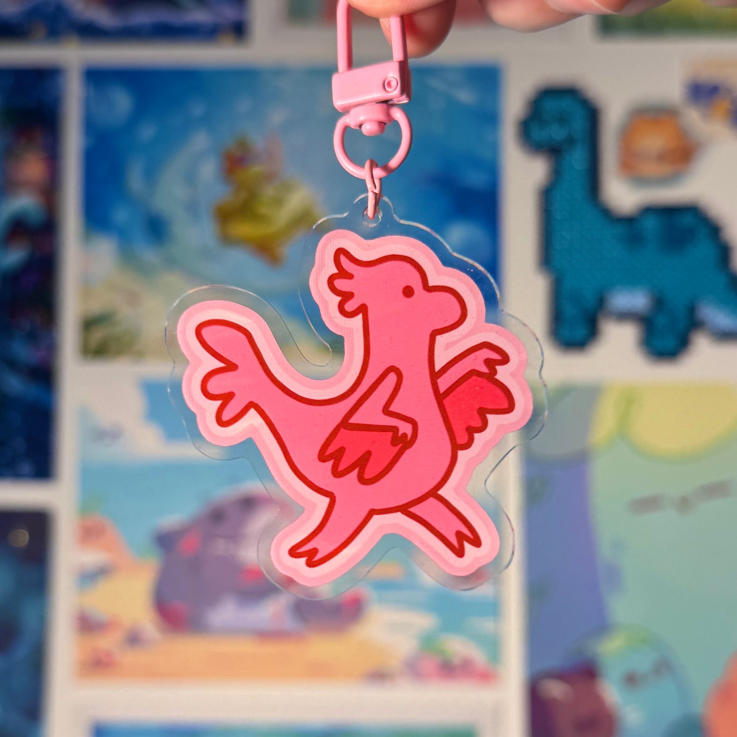 Dino Fly simpliste - Keychain