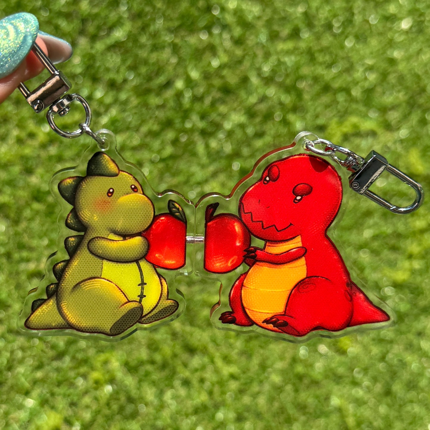 Dino Concombre & Hugo - Duo Keychains